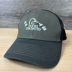 Ducks‎ Unlimited Hat Cap Strap Back One Size Brown Olive Green K Products